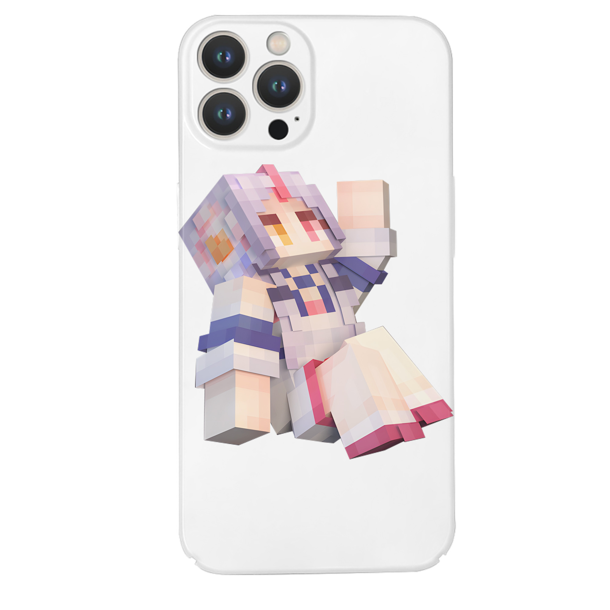 （画像用） マインクラフト ブロックの世界 Minecraft MC Block world 【iPhone 14シリーズ対応】ハードケース